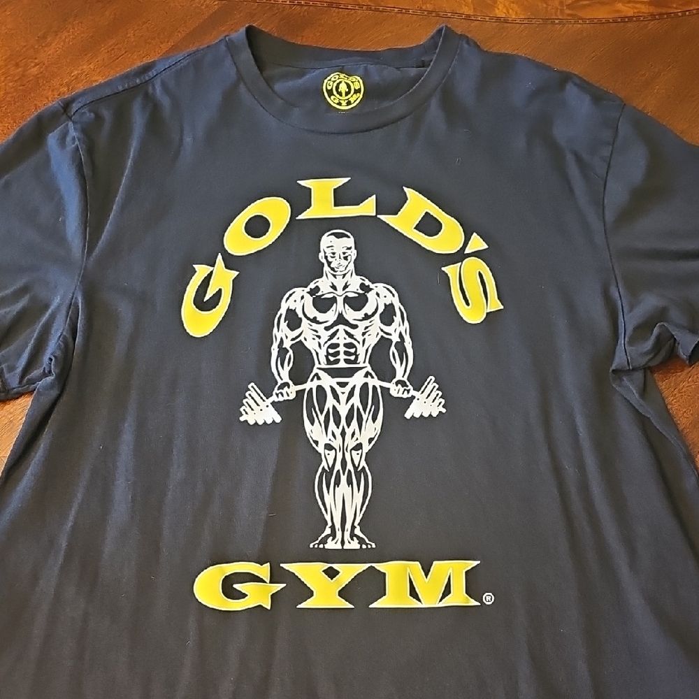 Gold's Gym Men's Navy Short Sleeve Logo Tee